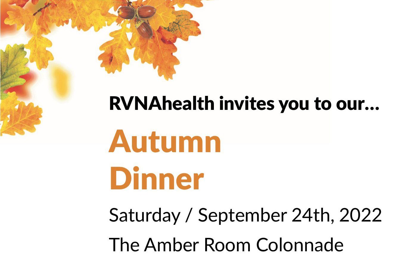 RVNAhealth Autumn Dinner 2022 – Join Us!