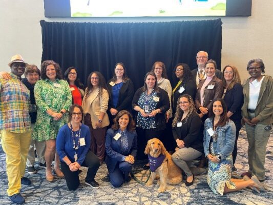 Stephanie Peppe, Hospice Volunteer Manager, and our beloved hospice therapy dog Sophia won the 2024 Florence Wald Award for Excellence in End-of-Life Care – Volunteer Award.