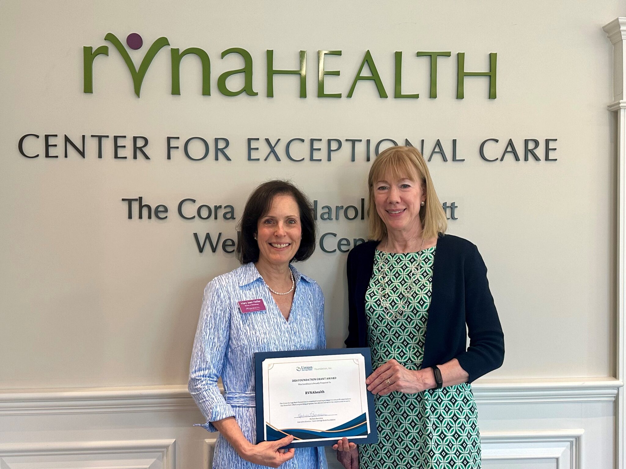 Union Savings Bank Foundation grant to RVNAhealth's dementia education programs